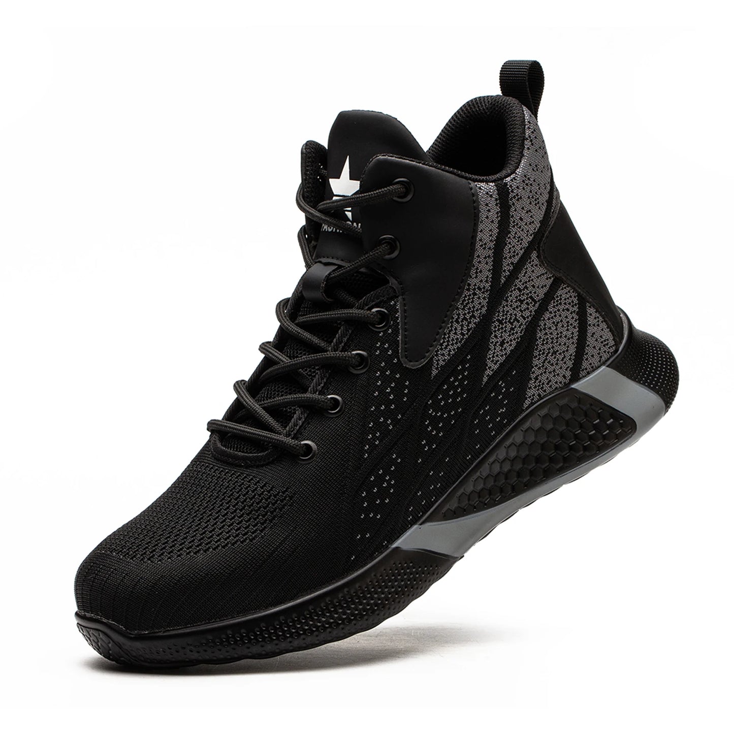 SUADEX Work Boots Safety Steel Toe Shoes Men Breathable Sneakers Shoes Ankle Hiking Boots Anti-Piercing Protective Footwear