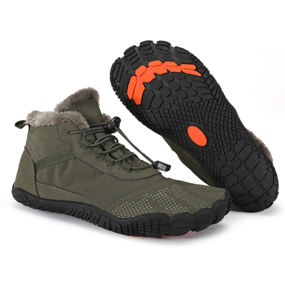 Women Men Winter Booties Warm Outdoor Work Shoes Anti-Slip Male Snow Boots Ankle Shoes for Trekking Climbing Working