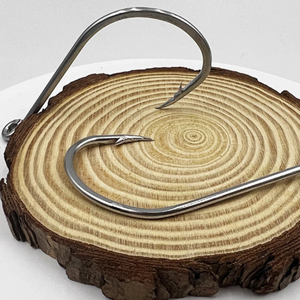 80Pcs Fishing Hooks Stainless Steel Fish Hooks Saltwater Fishing Barbed Hooks Fishing Accessories