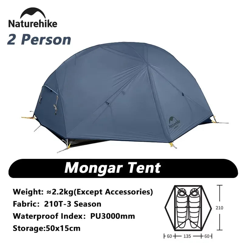 naturehike tent mongar 2 Naturehike Mongar Ultralight Tent 2 Person Waterproof PU3000mm Camping –  Open Sky Supplies