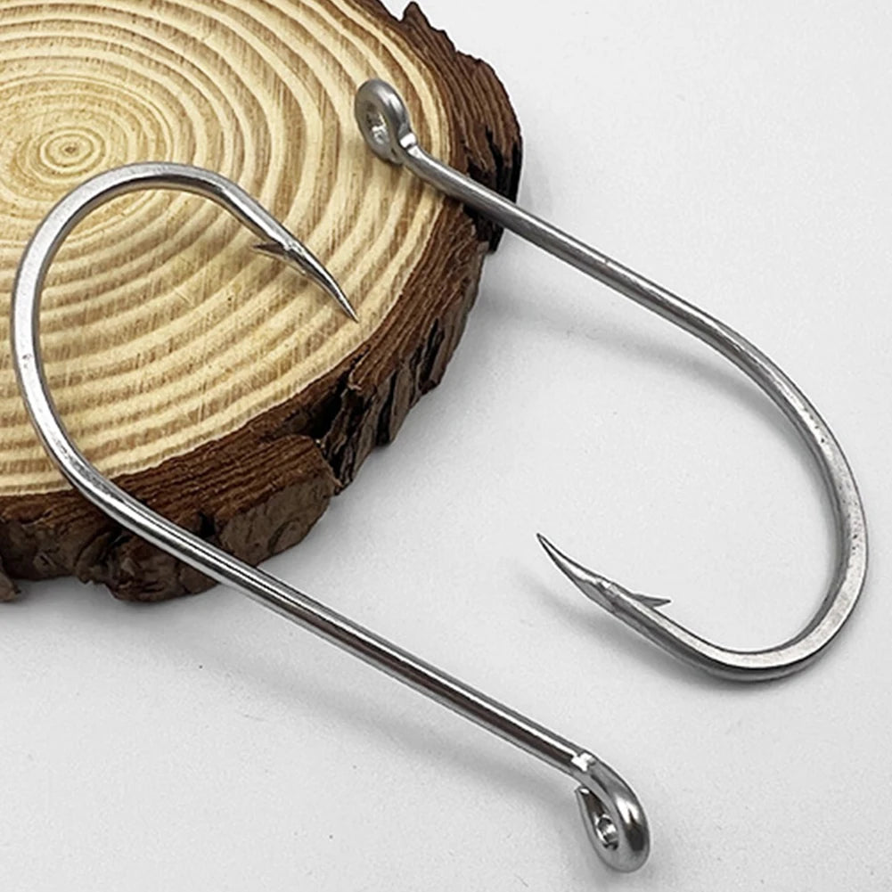 80Pcs Fishing Hooks Stainless Steel Fish Hooks Saltwater Fishing Barbed Hooks Fishing Accessories