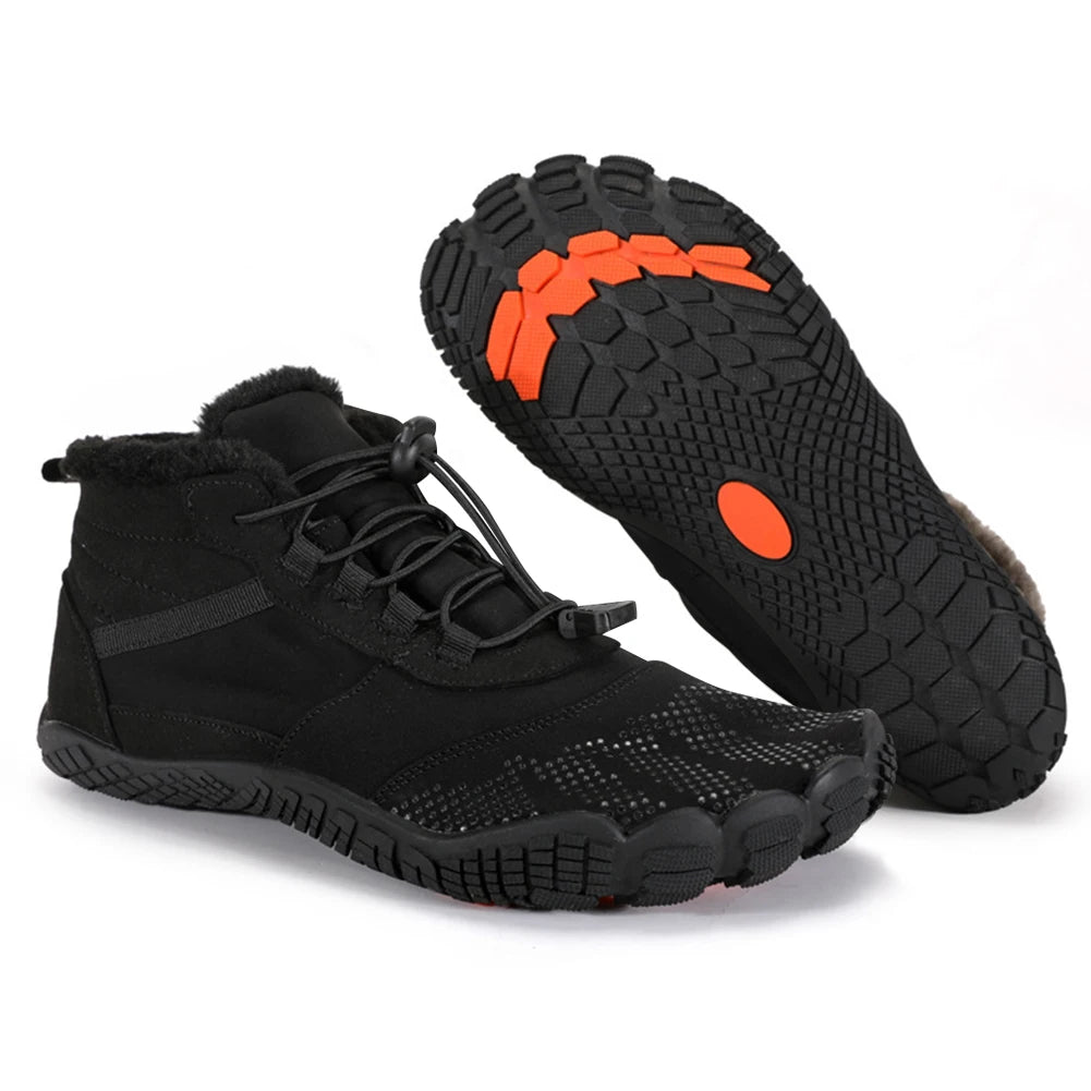 Women Men Winter Booties Warm Outdoor Work Shoes Anti-Slip Male Snow Boots Ankle Shoes for Trekking Climbing Working