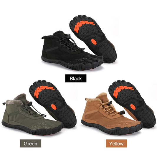 Women Men Winter Booties Warm Outdoor Work Shoes Anti-Slip Male Snow Boots Ankle Shoes for Trekking Climbing Working