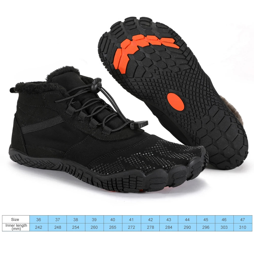 Women Men Winter Booties Warm Outdoor Work Shoes Anti-Slip Male Snow Boots Ankle Shoes for Trekking Climbing Working
