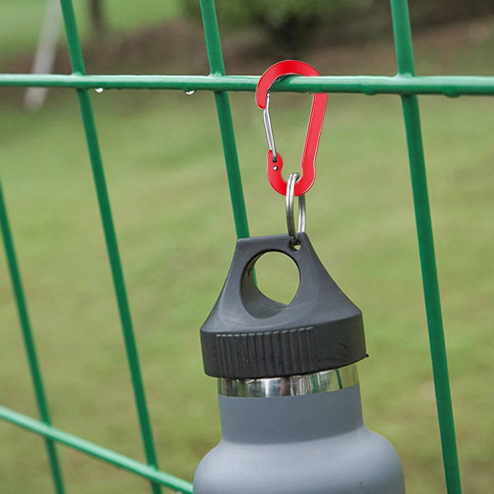 6/12Pcs Aluminum Alloy Carabiner Keychain Outdoor Camping Climbing Hiking Snap Clip Lock Buckle Hook Fishing Accessories